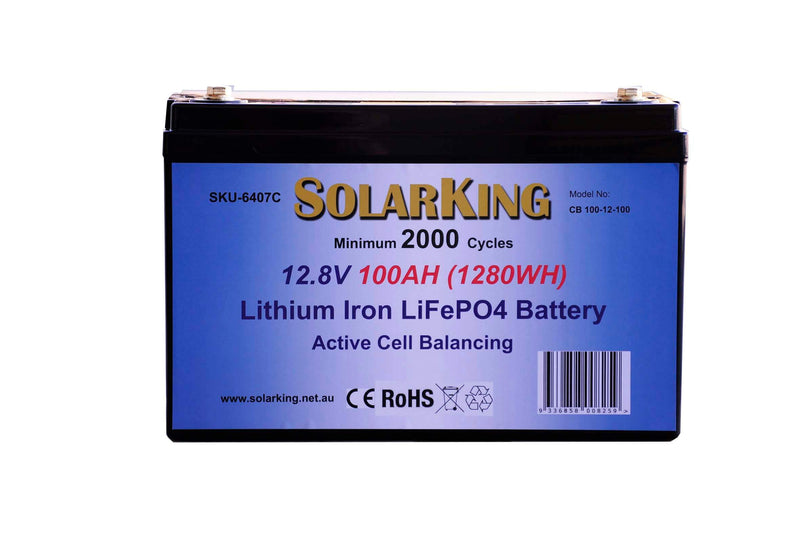 Solarking 100AH 12V Lithium Ion LiFePo4 Deep Cycle Battery