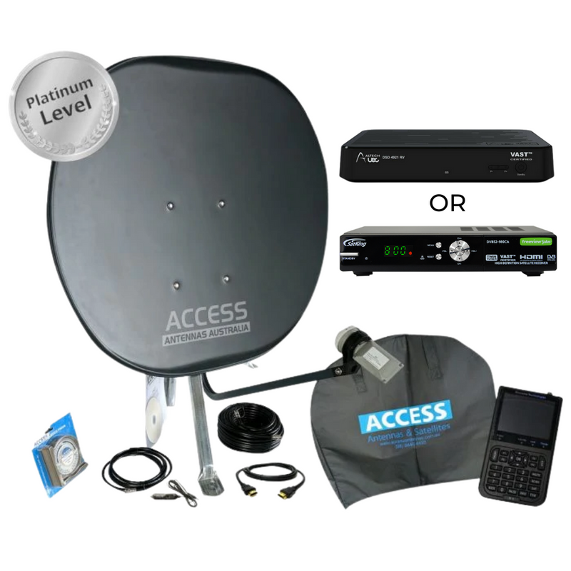 Access2QLD - Platinum Portable Satellite TV Kit with (Altech Receiver DSD5000)