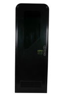 Black RV AD Long Glass Door - Left Hand Hinge