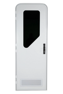 White RV AD Long Glass Door - Left Hand Hinge