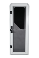 White RV AD Long Glass Door - Right Hand Hinge