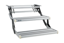 SJ RV Double Manual Drop Down Step with LED Light