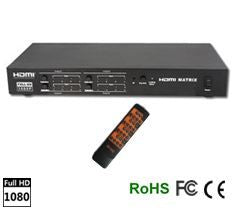 HDMI Matrix Switch 4 x 4 with remote control