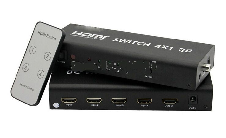 4 WAY - INPUT HDMI SWITCH WITH IR AND REMOTE