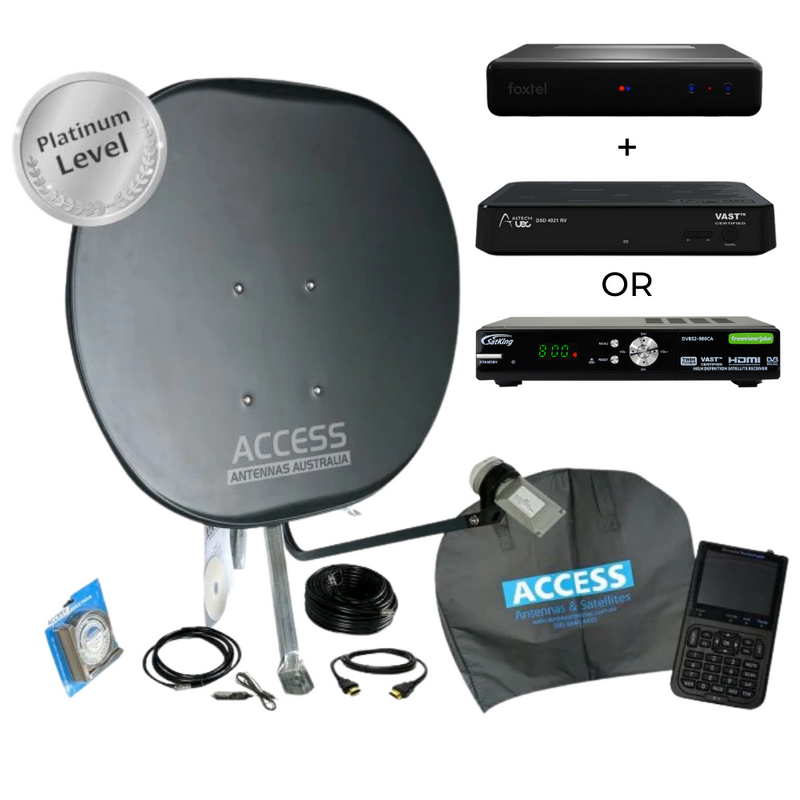 Access2QLD - Platinum Plus Portable Satellite Kit (Complete Package Vast Receiver + Foxtel)