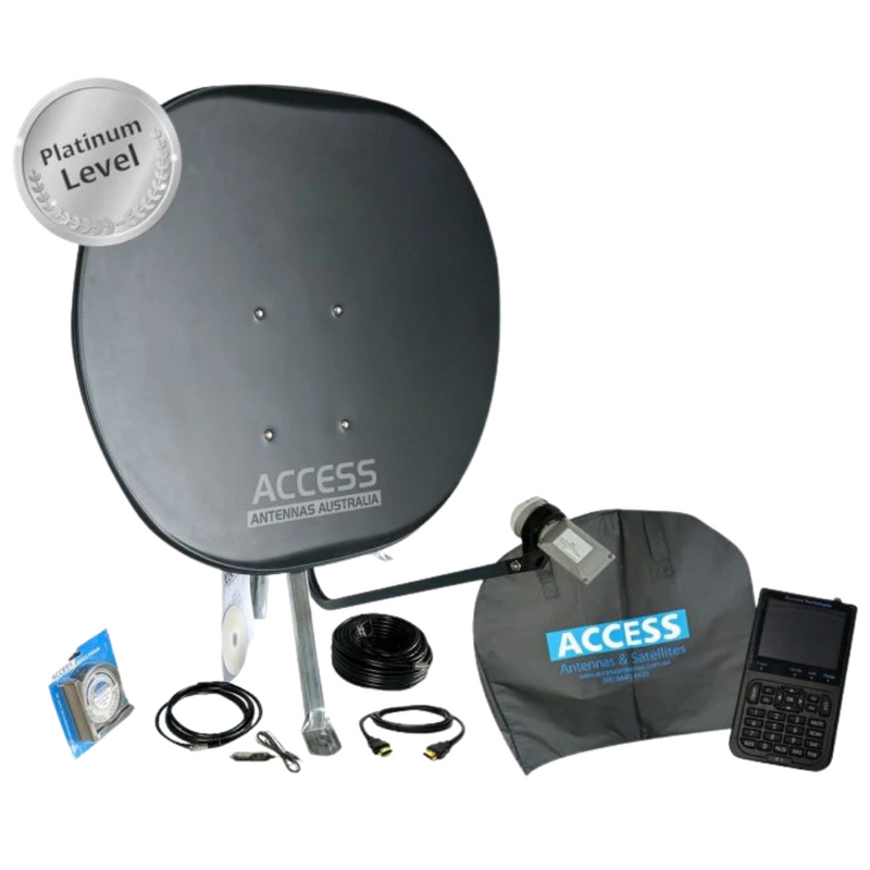 Access2QLD - Platinum Portable Satellite dish TV Kit - No Receiver included