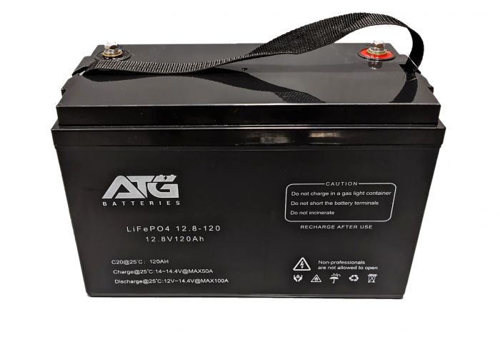 ATG Batteries 120AH 12V Lithium Iron Phosphate LiFePO4 Battery